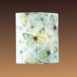Настенно-потолочный светильник BALETA хром/разноцв. стекло/декор "бабочки" E27 60W 220V арт.1249/A