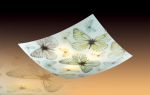 Потолочный светильник BALETA хром/разноцв. стекло/декор "бабочки" E273* 60W 220V арт.3249