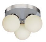 Потолочный светильник влагозащищенный AQUA хром/белый G9 3*33W 220V IP44 арт.A4445PL-3CC