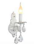 Бра декоративное "свечи" OML-769 серебристо-белый/хрусталь E14 1*40W 220V арт.OML-76901-01