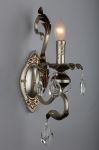 Бра декоративное "свечи" OML-778 античное серебро/хрусталь E14 1*40W 220V арт.OML-77801-01